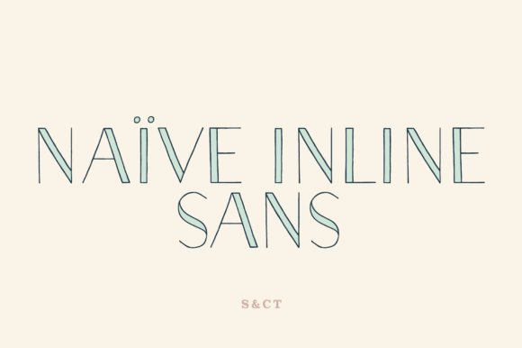 Naive Inline Sans: A Layered Font with Handmade Charm